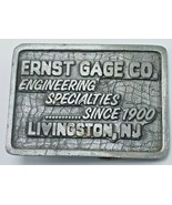 Vintage Ernst Gage Co. Livingston NJ Engineering Specialties Belt Buckle  - $11.83