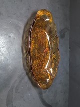 Vintage Indiana Marigold Carnival Glass Sunflower Relish Candy Dish Hand... - $14.85