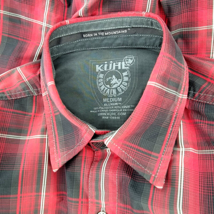 Kuhl Eluxur Shirt Mens Medium Red Button Up Long Sleeve Plaid Hiking Out... - £23.64 GBP