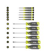 Ryobi Screwdriver Set (12-Piece) Cushion Grip Handles Magnetic Precision... - $23.74