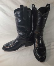 Corcoran 1564 Field Boots Sz 10.5 Black All Leather Western Cowboy Pull-On - £65.91 GBP