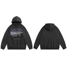 2022 Hoodie Sweatshirt Men Streetwear Retro Mountain Graphic Hooded Pullover Cot - $165.23