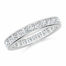 ANGARA Channel-Set Diamond Eternity Wedding Band in 14K Solid Gold - £2,295.91 GBP