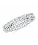 ANGARA Channel-Set Diamond Eternity Wedding Band in 14K Solid Gold - £2,282.88 GBP