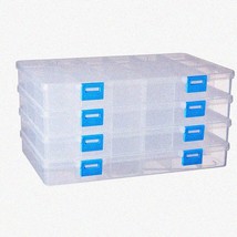 FlexiGrid 4-Pack: Large Adjustable Bead &amp; Jewelry Organizer - 18 Compart... - $99.94