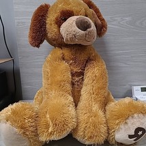 Toys R Us Large Dog Soft Cuddly Pillow Plush Brown Spot 24&quot; 2010 - £10.55 GBP