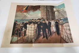 1900’s Original Meiji Taisho Showa Japanese Print Battle Tsushima Mikasa... - £65.06 GBP