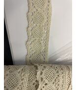 4 Yards Natural Color Cotton Crochet Lace Diagonal Scalloped Edge Trim 1... - $6.90 CAD