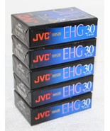 5 JVC TC-30 EHG Compact VHS 90 Minute EP Mode High Energy Recording Tape... - £31.37 GBP
