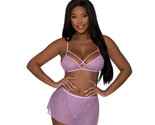 Magic Silk Girl Next Door Bralette With Skirt Lilac L/XL - $43.95
