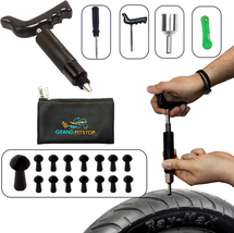 Tubeless Tire Puncture Repair Kit for Motorcycle and Cars with 15 Mushro... - £27.66 GBP