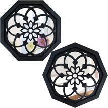 Zolapi 2-Piece Octagon Wall-Mounted Mirrors (12&quot;X12&quot;), Vintage, And Bedroom - £30.75 GBP