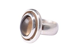 925 Sterling Silver Ring Smoky Quartz Gemstone Handmade Women Ring Gift - £54.64 GBP+