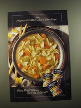 1995 Progresso Soup Ad - New, Progresso 100% White Meat Chicken Soups! - £14.52 GBP