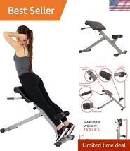Foldable Hyperextension Roman Chair w/Back Extension, Home Gym Sit Up Be... - $147.01