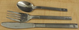 Vintage Advertising Estate 3PC Lot Stainless Flatware United Airlines Abco - £11.30 GBP