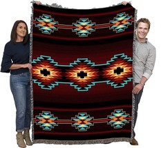 Esme Blanket - Southwest Native American Inspired - Gift Tapestry Throw, 72x54 - £71.40 GBP