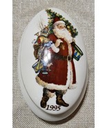 Reutter Porzellan German Trinket Box Small White Christmas Santa Clause ... - £9.25 GBP