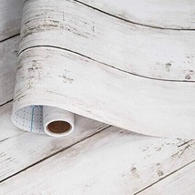 White Gray Wood Paper 17.7X 78 Inch Self-Adhesive Peel Stick Wallpaper - £5.57 GBP