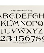 French Roman Light Font Example 1899 Victorian Craft Drawing Ephemera DW... - $27.10 CAD