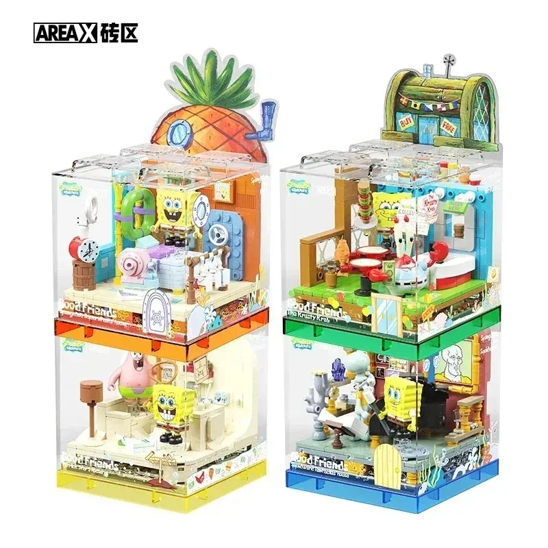 Spongebob Series Building Blocks Patrick Star Krusty Krab -Set With Box - £98.79 GBP