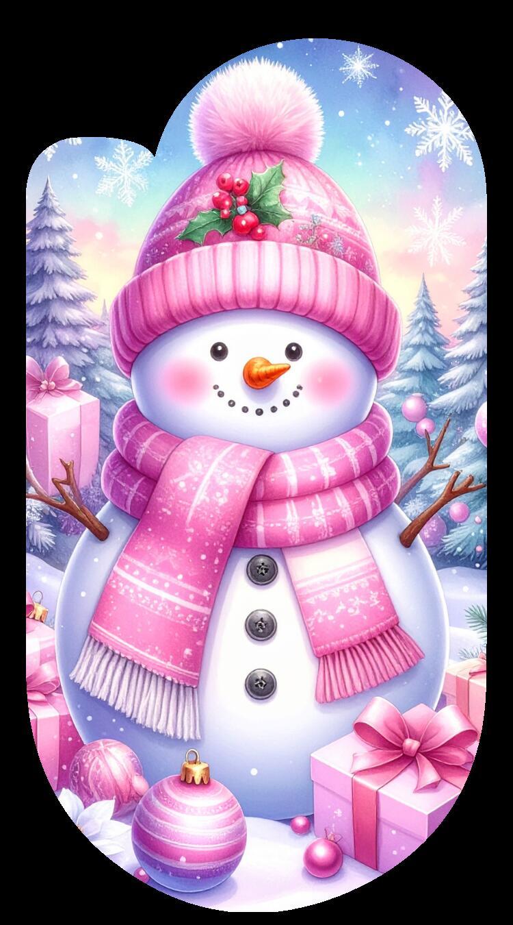 Winter Christmas Snowman Paperclip Design Clipart 120PNG Digital Download  Item image 13