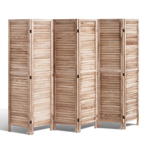 VEVOR Wood Room Divider, 6 Panel, 66.9 Inches Tall Louvered Partition Di... - $109.99