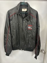 Vintage 1987 Indy L Pro Fit Jacket Chesty Potato Chips Black And Red 44-46 - £42.09 GBP