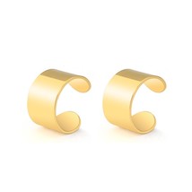 Fashion Stainless Steel Ear Cuffs Gold Earrings Fake Piercing Clips on Ears Earr - £10.38 GBP