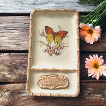 Treasure Craft Dish Butterfly Trinket Tray Ceramic Souvenir VA Beach Jewelry Vtg - £12.64 GBP