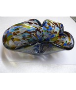 Vtg c1950 Italian Murano Tutti Fruity Series Glass Bowl, Silver &amp; Gold P... - €78,55 EUR