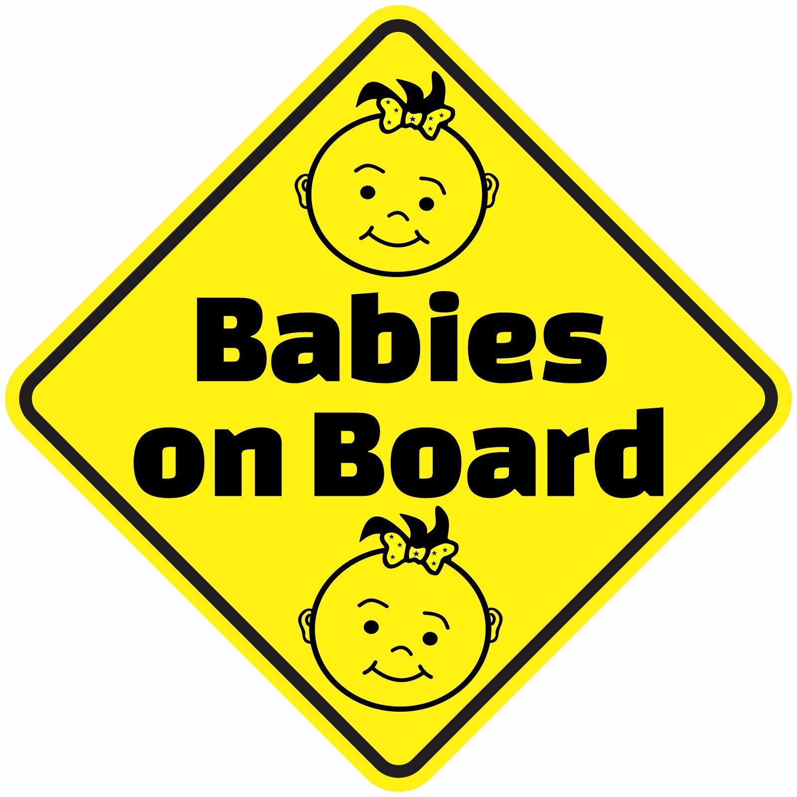BABY ON BOARD GIRL GIRLS BABIES PREGNANT ASSORTED DECAL STICKER BUY 2 GE... - $2.95