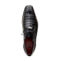 Lacio Genuine Caiman Crocodile Dress Derby's Shoes Black image 5