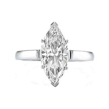 1 Ct Marquise Cut Cubic Zirconia Solitaire Engagement Ring 14K White Gold Plated - £146.94 GBP