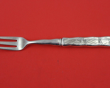 Lap Over Edge Acid Etched by Tiffany &amp; Co Sterling Fruit Fork w/ leaves 7&quot; - £302.93 GBP