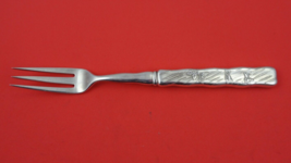 Lap Over Edge Acid Etched by Tiffany &amp; Co Sterling Fruit Fork w/ leaves 7&quot; - £302.83 GBP