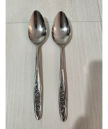 Ekco Eterna Stainless &quot; Country Garden &quot; Japan Lot of Two Grapefruit Spoons - £10.33 GBP