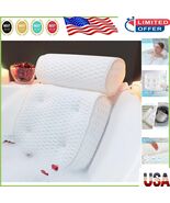 Luxury Bathtub Pillow with Neck &amp; Back Support - Ergonomic Design &amp; Suct... - $50.34 CAD