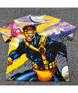 Marvel X-Men Cyclops Oversized Shirt Men Large All Over Print Retro Vint... - $82.20 CAD