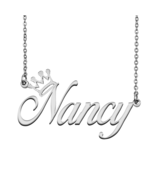 Nancy Name Necklace Tag with Crown for Best Friends Birthday Party Gift - $15.99
