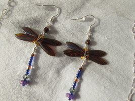 DRAGONFLY LASER WINGS earrings - $40.00