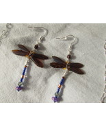 DRAGONFLY LASER WINGS earrings - $40.00