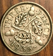 1935 Uk Gb Great Britain Silver Threepence Coin - £2.02 GBP