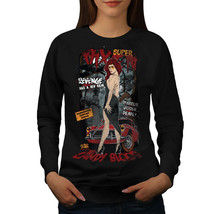 Wellcoda Girl Hot Blood Cool Sexy Womens Sweatshirt, Dead Casual Pullover Jumper - £23.25 GBP+