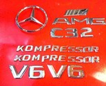 02-04 C32 AMG V6 Kompressor  Emblem Nameplate Set Rear Fenders OE Merced... - £63.35 GBP