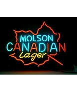 Molson Canadian Lager Leaf Neon Sign 16&quot;x14&quot; - £110.78 GBP