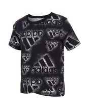 adidas Big Girls Logo Read Crossover Short Sleeve T-Shirt,Black,Medium - £17.97 GBP