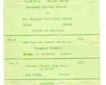 Pioneer Wednesday Luncheon Menu November 1930 Mulligatawny Soup Creamed ... - $31.61