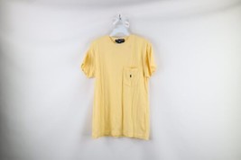 Vtg 90s Polo Sport Ralph Lauren Womens Small Distressed Pocket T-Shirt Yellow - £23.69 GBP