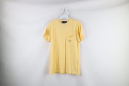 Vtg 90s Polo Sport Ralph Lauren Womens Small Distressed Pocket T-Shirt Yellow - £23.23 GBP